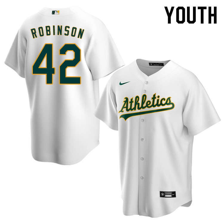 Nike Youth #42 Jackie Robinson Oakland Athletics Baseball Jerseys Sale-White